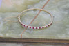 14K Yellow Gold Super Diamond & Ruby Hinged Bangle Bracelet, Circa 1970