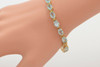 14K Yellow Gold Blue Topaz Bracelet app. 20 ct. tw., 7" Long