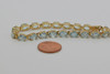 14K Yellow Gold Blue Topaz Bracelet app. 20 ct. tw., 7" Long