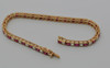 14K Yellow Gold Cubic Zirconia and Synthetic Ruby Bracelet, Circa 1960