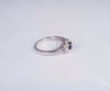 Platinum Engagement Ring with Sapphire and Diamond Chips size 6.5