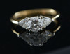 14K Yellow Gold Diamond Engagement Ring Circa 1960, Size 5.5