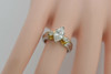 Platinum and Yellow Gold Marquise Diamond Engagement Ring , Size 6.5