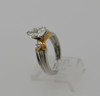 Platinum and Yellow Gold Marquise Diamond Engagement Ring , Size 6.5