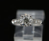 1950's Platinum diamond engagement ring, 1.34 ct center, Mine Cut, Size 6.75