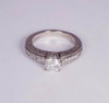 Platinum Engagement Ring with a .94ct. Center Diamond, size 6.25