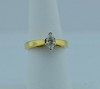 18K Yellow Gold w/Platinum Head Marquise Engagement Ring, 3/4 ct., Size 6.5