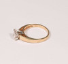 14K Yellow Gold Lady's Princess Cut Diamond Engagement Ring 1/2ct., size 4.5