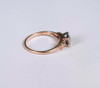 14K Yellow Gold 1940's Diamond Engagement Ring w/Older Cut Center, Size 6.75