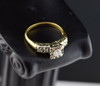 14K Yellow & White Gold Diamond Engagement Ring Circa 1940, size 7.75