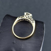 14K Yellow & White Gold Diamond Engagement Ring Circa 1940, size 7.75