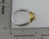 Mixed Metal Diamond Engagement Ring 18K Yellow Gold