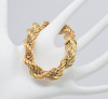 14K Yellow and White Gold Florentine Rope Bracelet