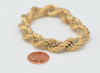 14K Yellow and White Gold Florentine Rope Bracelet