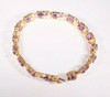 14K Yellow Gold Amethyst Bracelet app. 40 ct. tw., 7.25 Inch Long