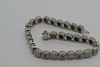 14K White Gold diamond and sapphire bracelet, Circa 1950's, 2 ct tw