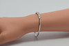 14K White Gold Diamond bangle bracelet, 1.5 ct tw, hinge closure