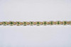 14K Yellow Gold and Peridot and Diamond Chip Bracelet, 7.5"