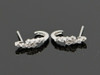 18K white Gold Diamond Post Earrings, 1/2 ct.tw.