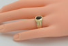 10K Yellow Gold Light Brown Synthetic Star Sapphire Ring, Size 7.75