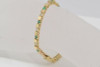 14K Yellow Gold Diamond and Emerald Bracelet, Circa 1950