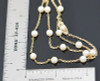 14K Yellow Gold Pearl Chain 17" long with 15 Pearls 4mm. Each