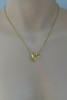 18K Yellow Gold Georg Jensen Necklace with Looped Heart Pendant, 16" Chain