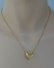 18K Yellow Gold Georg Jensen Necklace with Looped Heart Pendant, 16" Chain