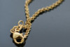 18K Yellow Gold Georg Jensen Necklace with Looped Heart Pendant, 16" Chain