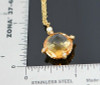 18K Yellow Gold "Iridesse" Citrine and Diamond Pendant on 17" Chain