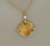 18K Yellow Gold "Iridesse" Citrine and Diamond Pendant on 17" Chain