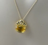 14K Yellow Gold Citrine Pendant on 18" Chain