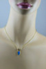 14K Yellow Gold Opal Freeform and Diamond Pendant on 15" Chain