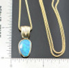 14K Yellow Gold Opal Freeform and Diamond Pendant on 15" Chain