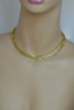 22K Yellow Gold Handmade Chain with Oval Textured Links, 31" Long