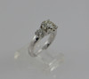 14K White Gold 3 Stone Diamond Ring, 2.4 ct tw, Circa 1950's, Size 4.25