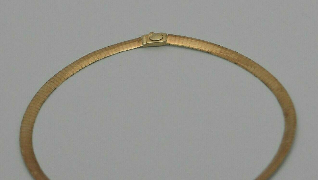 Leslie's 14K 3mm Two-tone Reversible Omega Necklace 2689 - Casale Jewelers