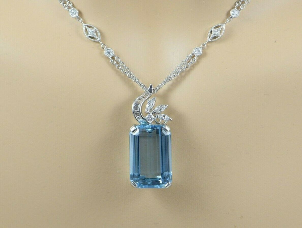 tiffany and co aquamarine necklace