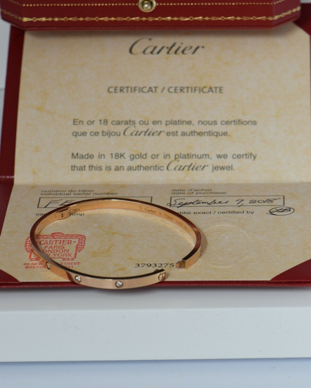 cartier love bracelet boston