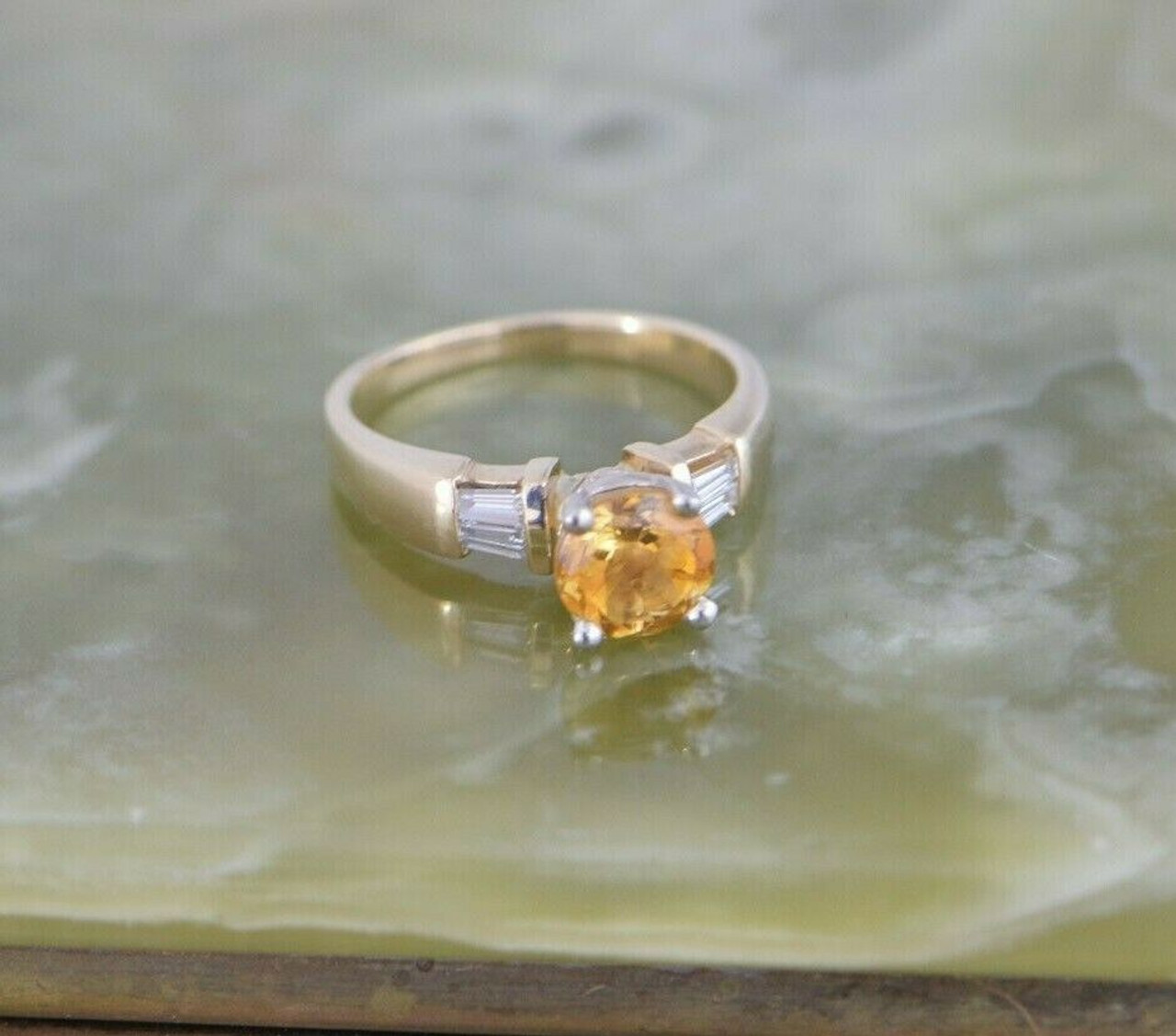 Citrine baguette store ring