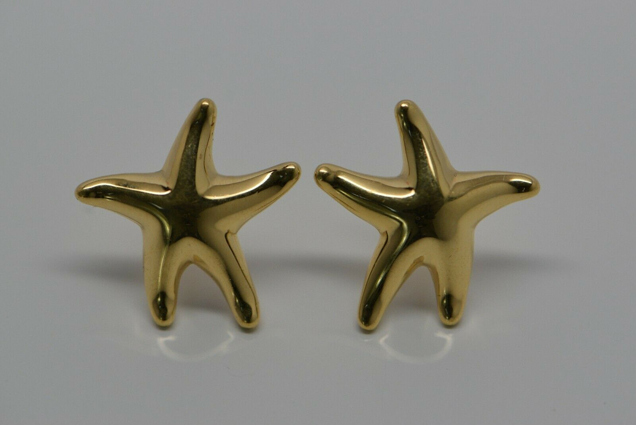 tiffany starfish earrings gold