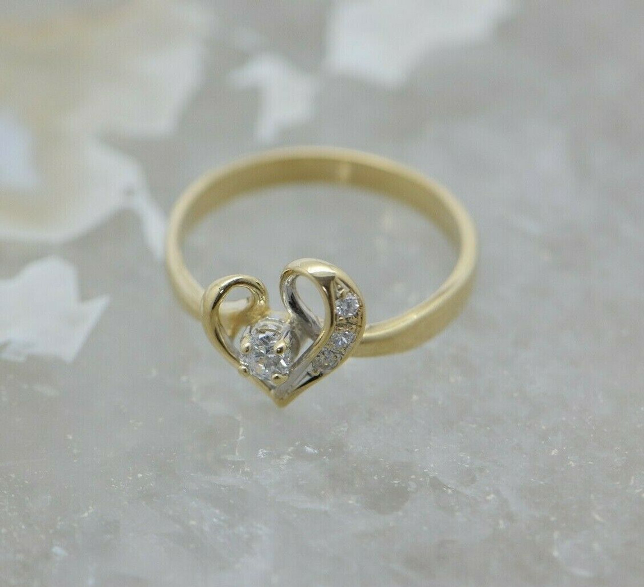 Rose Gold Single Heart Adjustable Ring - Buy Now From Silberry