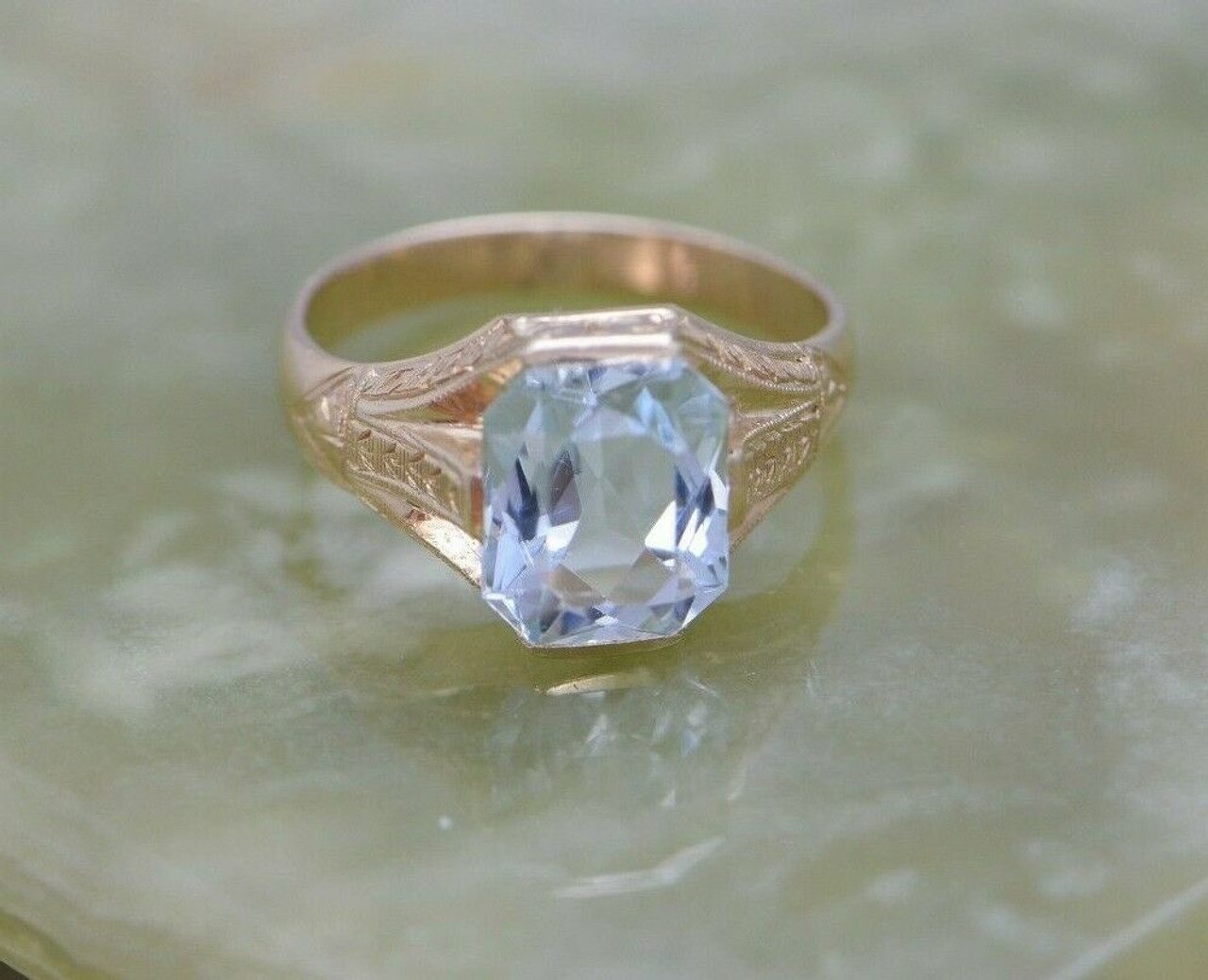 Antique aquamarine store ring