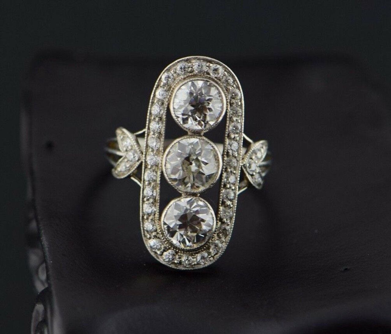 Edwardian Mine Cut Diamond Cluster Engagement Ring | Exquisite Jewelry for  Every Occasion | FWCJ