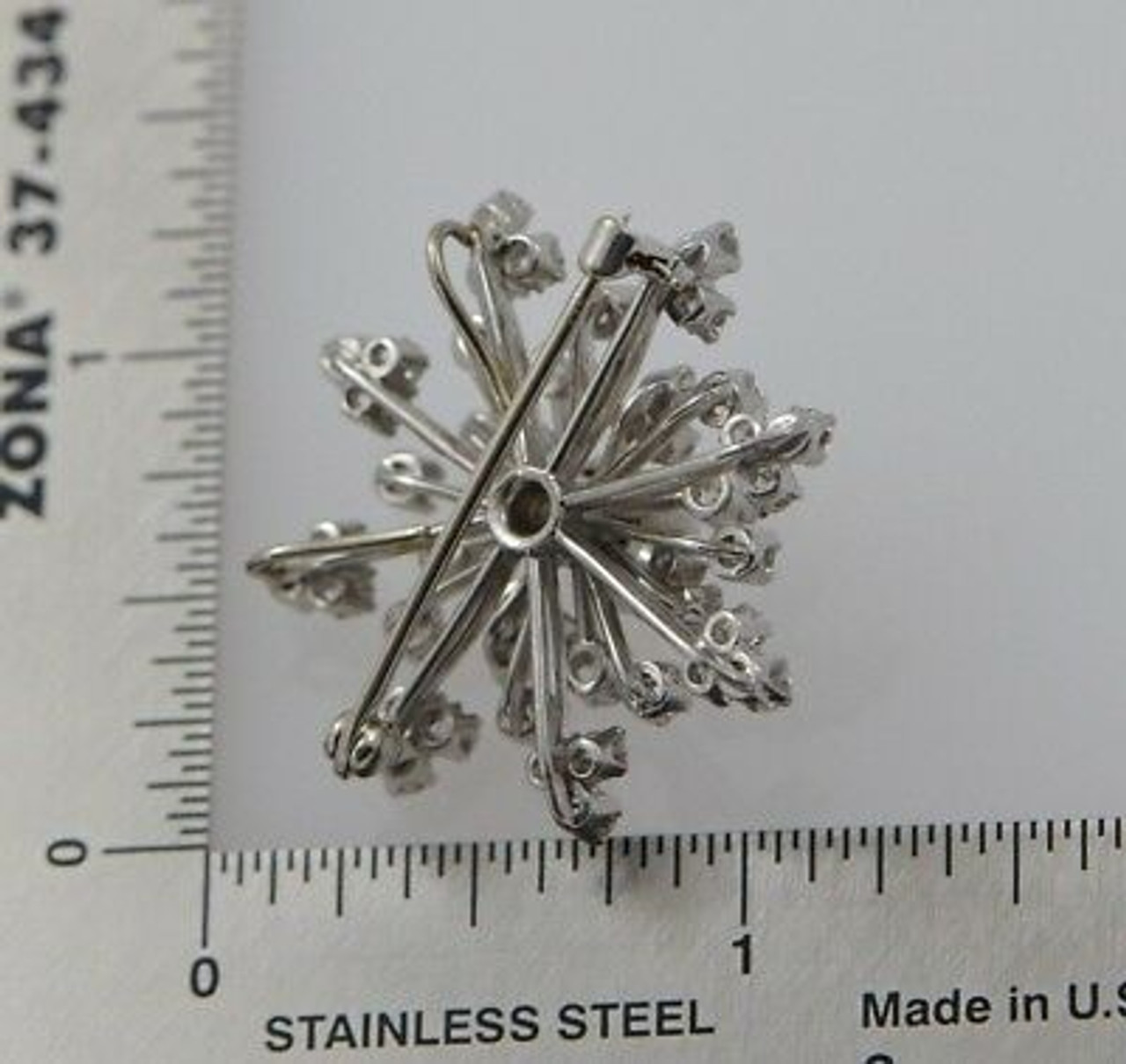 Superb Platinum Snowflake Diamond Pin/Pendant, circa 1950