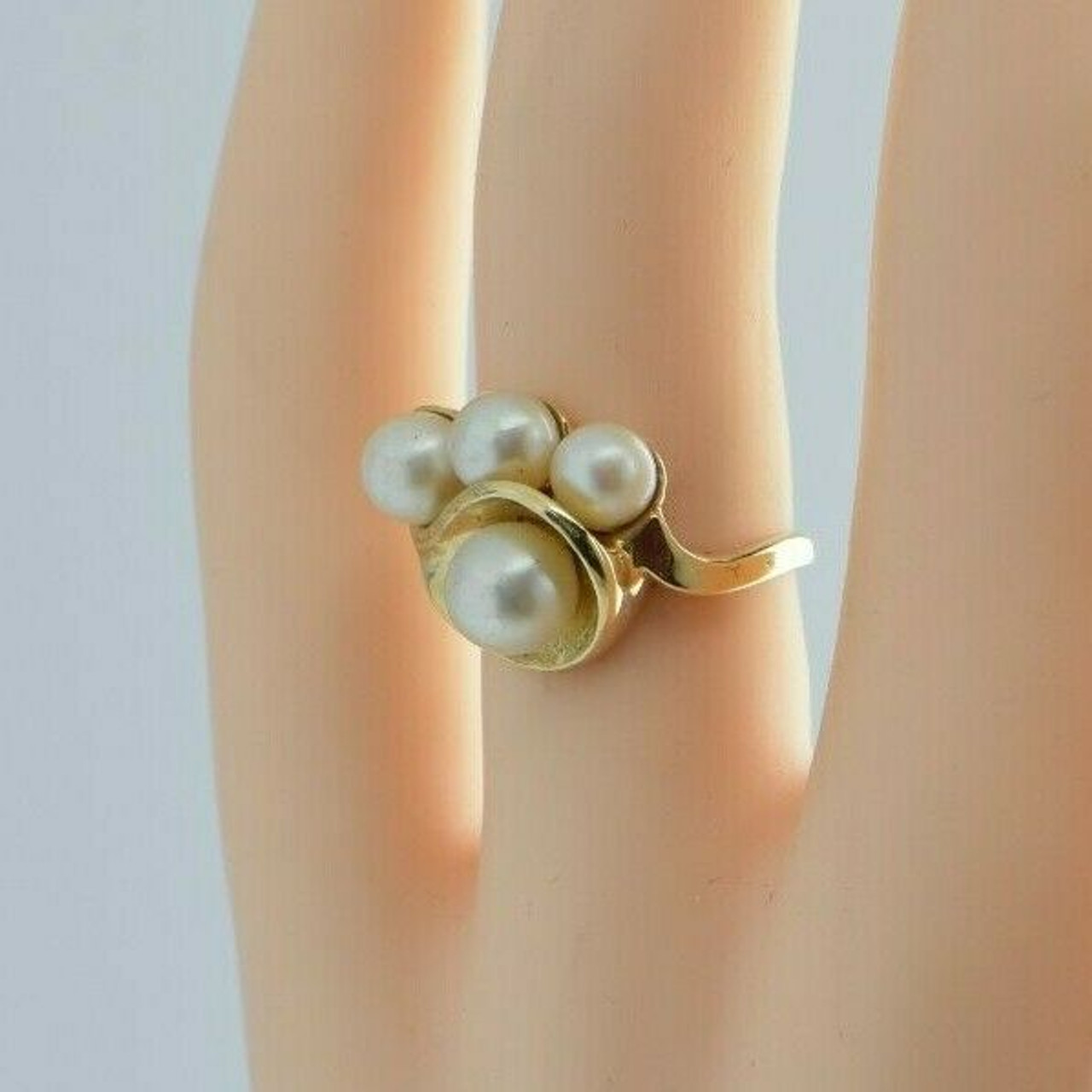 Luxury Gold Color Flower Pearl Rings for Woman Vintage Sexy Open Ring Party  Fashion Elegant Jewelry Gifts - AliExpress