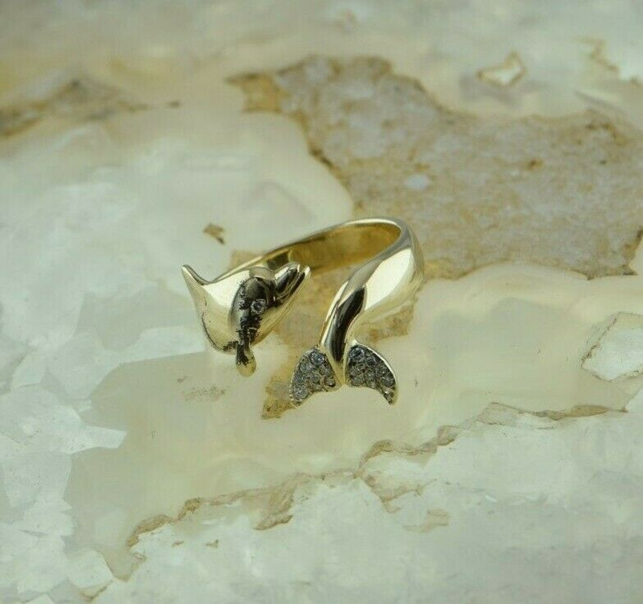 Pura Vida Mother of Pearl Dolphin Ring