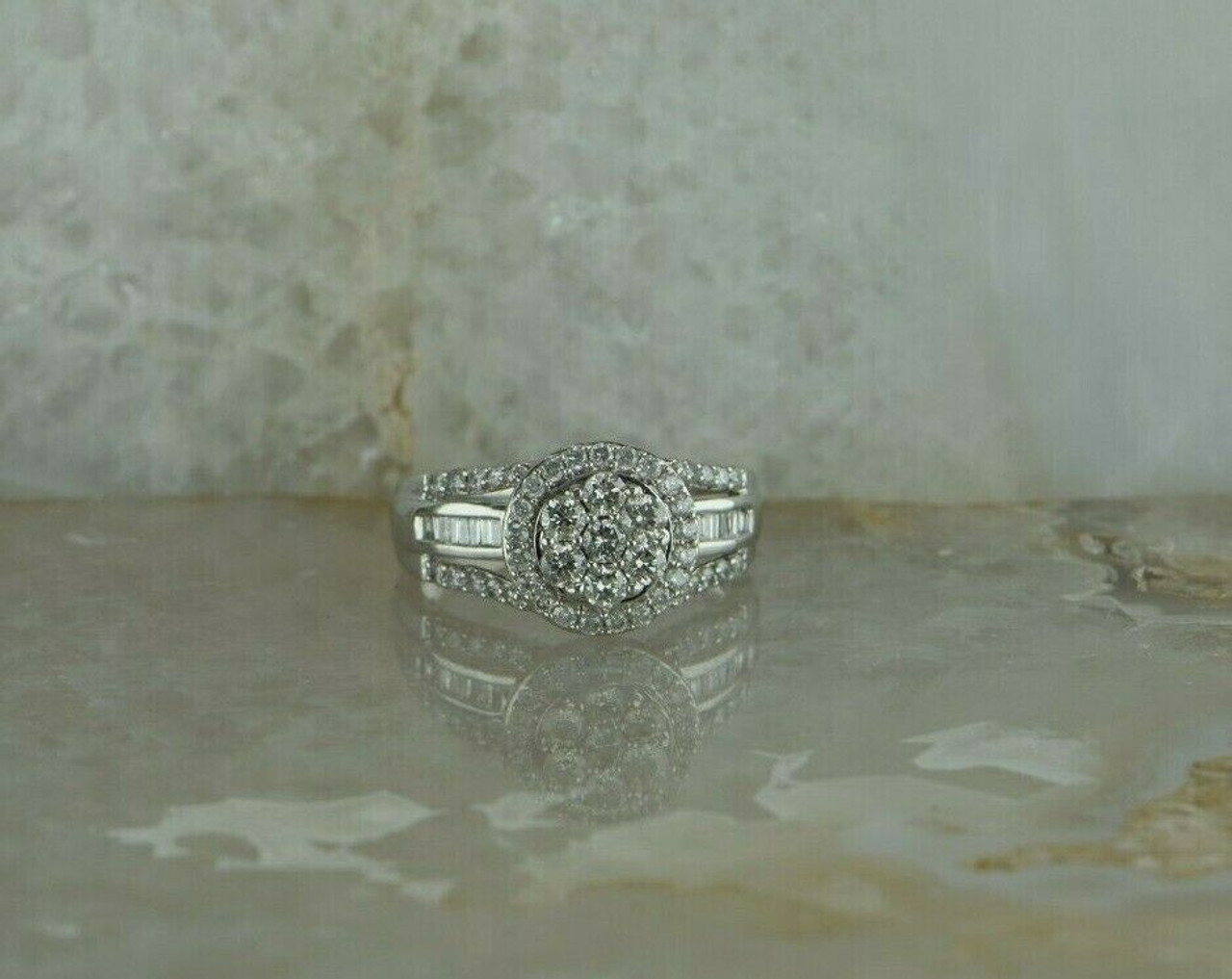 Kay Jewelers Black/White Diamonds 1/2 ct tw Bridal Set 10K White Gold- Engagement  Rings