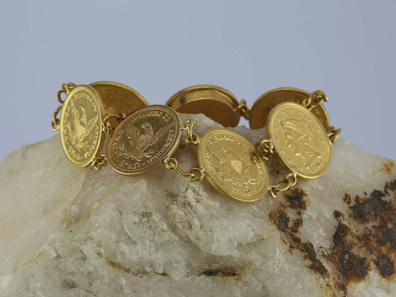 Vintage 1940s WWII Australian Coin Silver Shilling and Pence Link 7.5″  Bracelet – The Gemmary, LLC