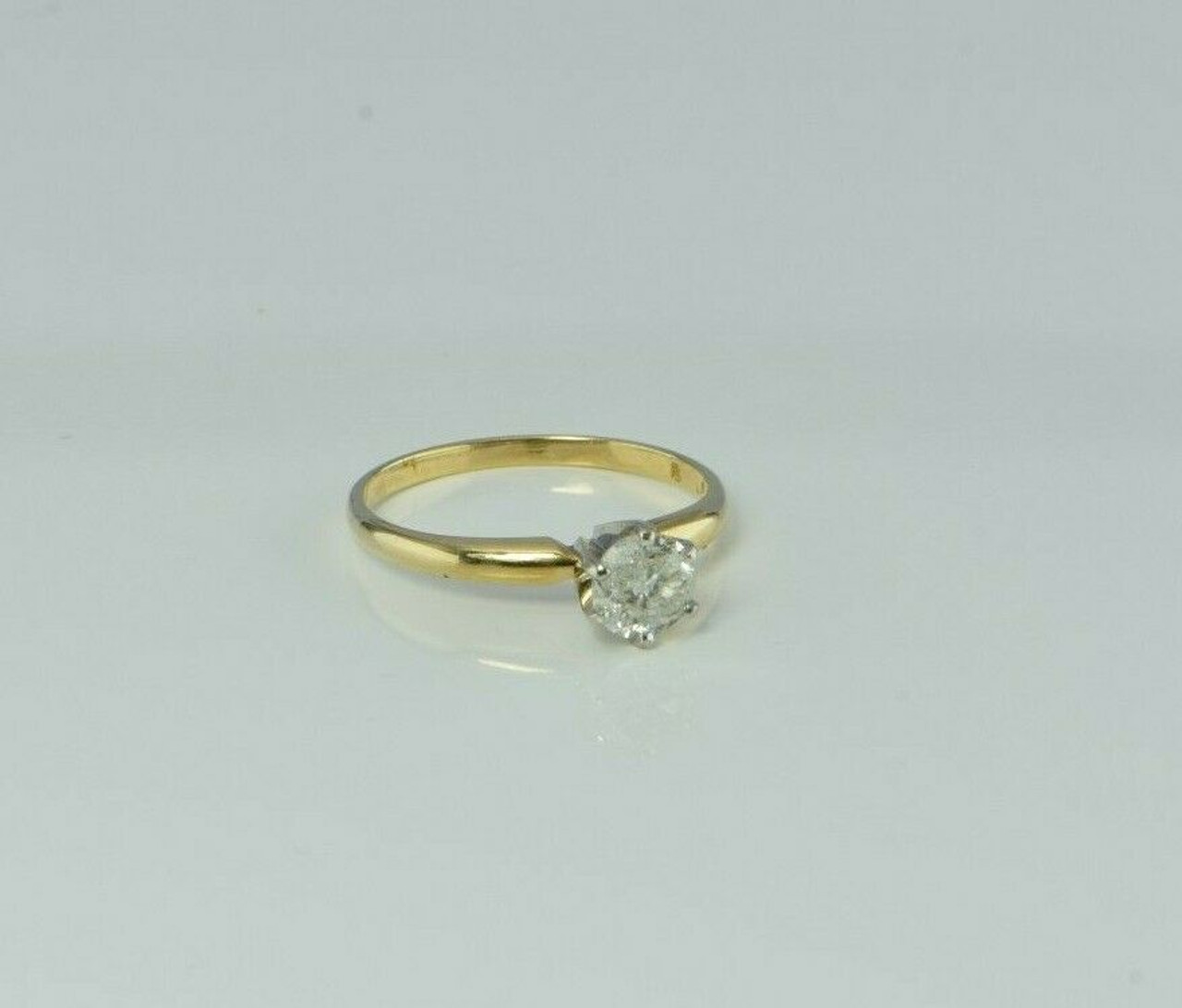 Diamond Solitaire Engagement Ring 5/8 ct tw Round 14K Yellow Gold (I2/I)